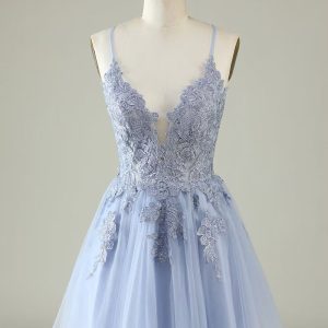 Spaghetti Strap A-Line Princess Tube Top Dress