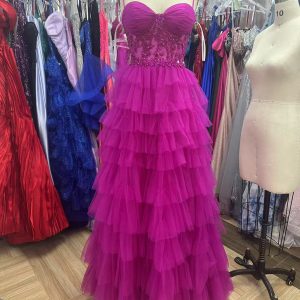 Lace Embroidery Prom Dress