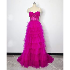 Embroidery Princess Tulle Ball Gown
