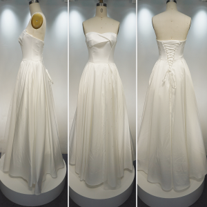 A-line Satin Wedding Dress