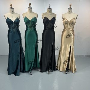High Split Evening Dress Elegant Wholesale Prom Dresses