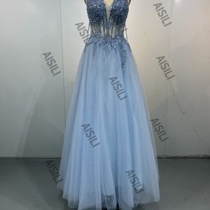 Tulle Chiffon Prom Ball Gown